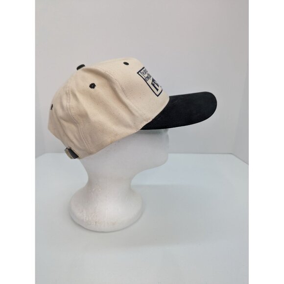 Fishing Embroidered Saying Men Beige Black Adj Strap Back Cap Hat KC Caps - Picture 4 of 8